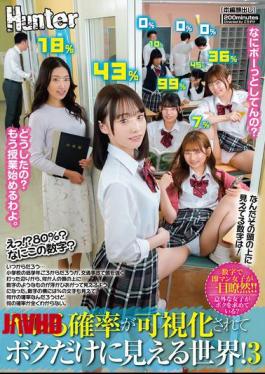 English Sub HUNTC-385 What?! 80%? What Kind Of Number Is This? A World Where The Probability Of Getting Laid Is Visualized And Only I Can See It! What Is That Number Visible Above My Head?! - School Girls Edition 03 [JAV]